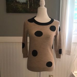 J. Crew sweater, polka dot, classic